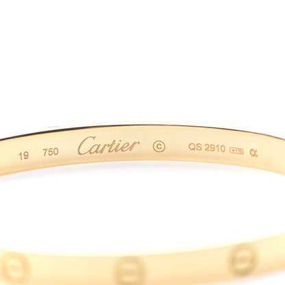 Cartier 18K Yellow Gold LOVE Bracelet 19 5 of 6