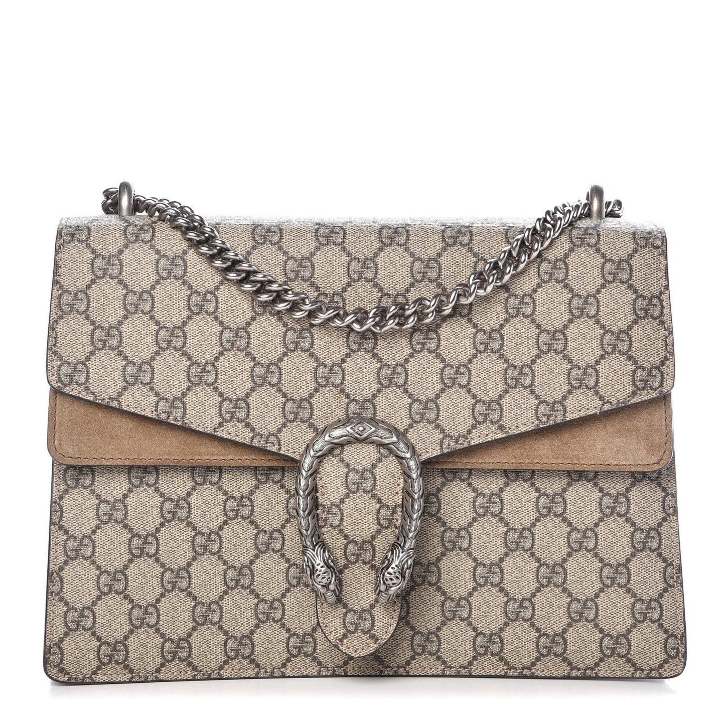 GG Supreme Monogram Medium Dionysus Shoulder Bag Taupe