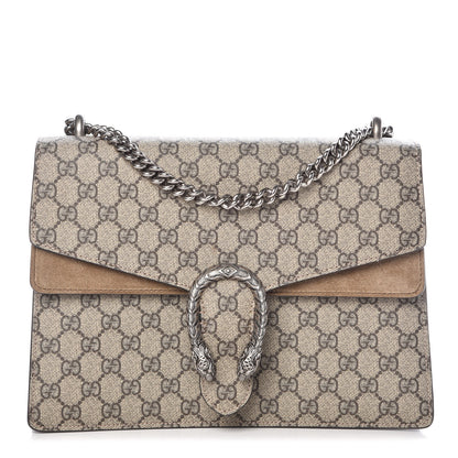 Gucci GG Supreme Monogram Medium Dionysus Shoulder Bag Taupe 1 of 9