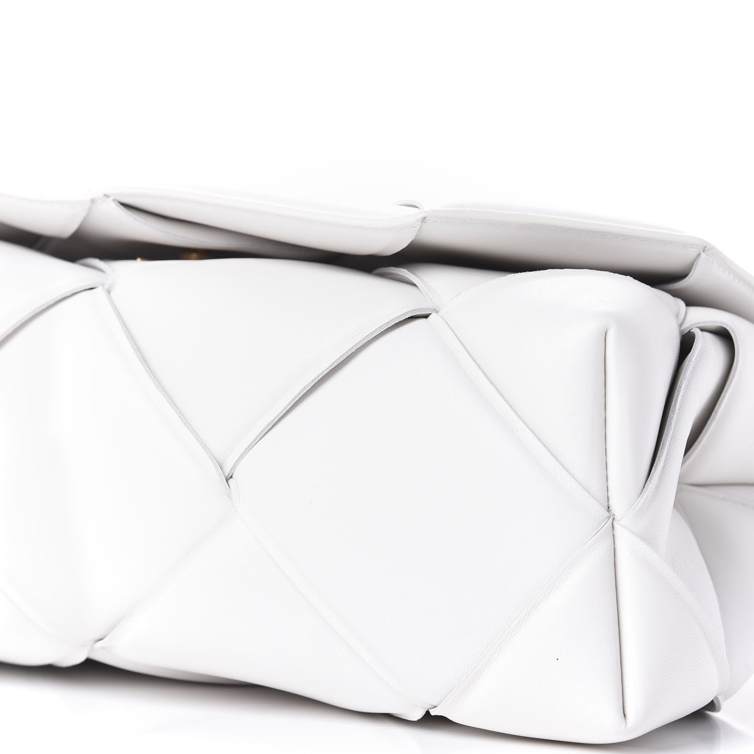 Bottega Veneta Nappa Intreccio Padded Top Handle Shoulder Bag White 8 of 11