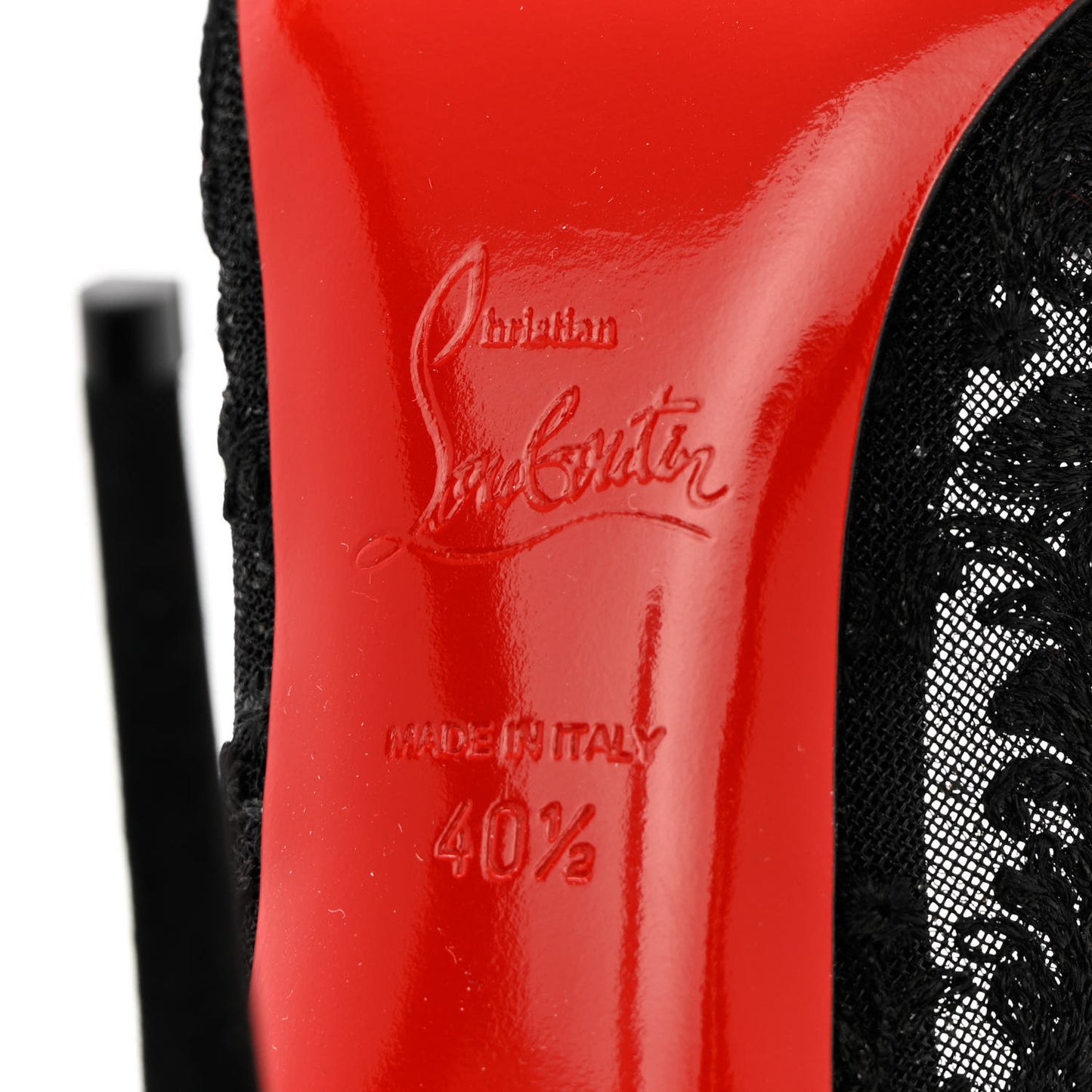 Veau Velours Florale Lace Follies 100 Pumps 40.5 Black