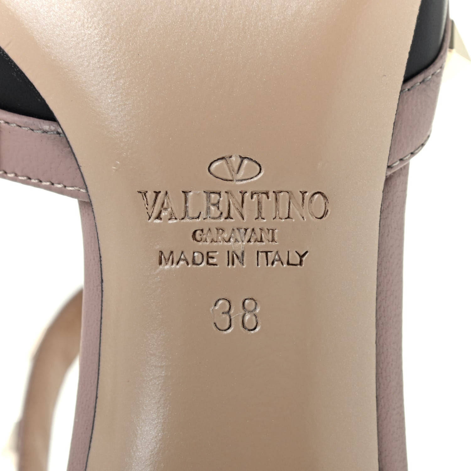 Valentino Garavani Calfskin Nappa Rockstud Ankle Strap 65mm Pumps 38 Black Poudre 6 of 8