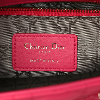 Christian Dior Lambskin Cannage Small My ABCDior Lady Dior Fraise 6 of 10