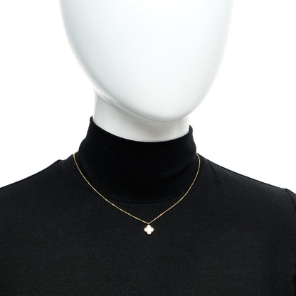Van Cleef & Arpels 18K Yellow Gold Mother of Pearl Sweet Alhambra Pendant Necklace 2 of 5
