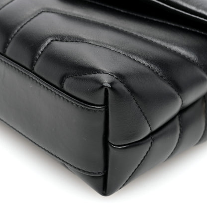 Saint Laurent Calfskin Y Quilted Monogram Toy Loulou Crossbody Bag Black 9 of 10