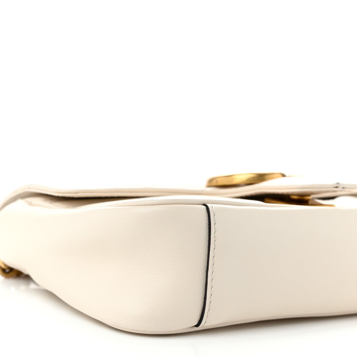 Gucci Calfskin Matelasse Mini GG Marmont Shoulder Bag White 9 of 12