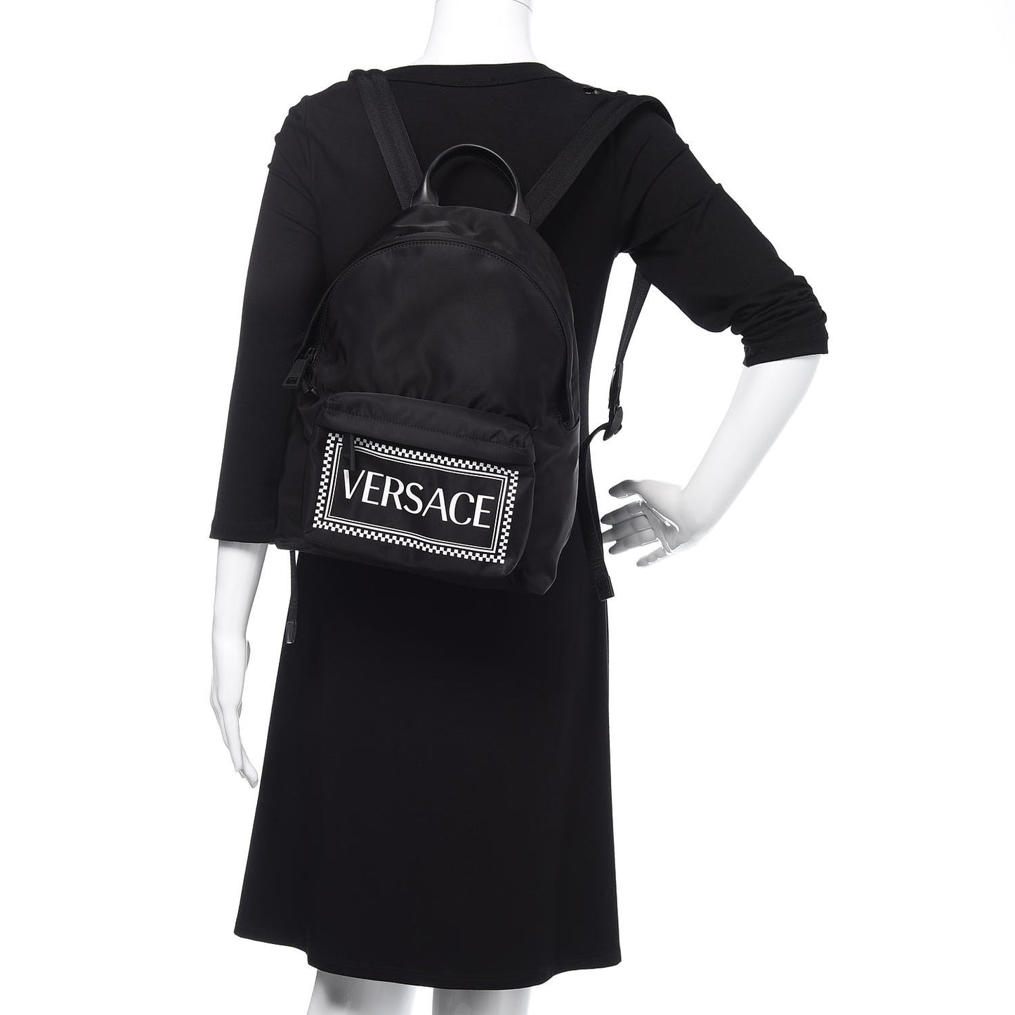 Nylon 90's Vintage Young Logo Backpack Black