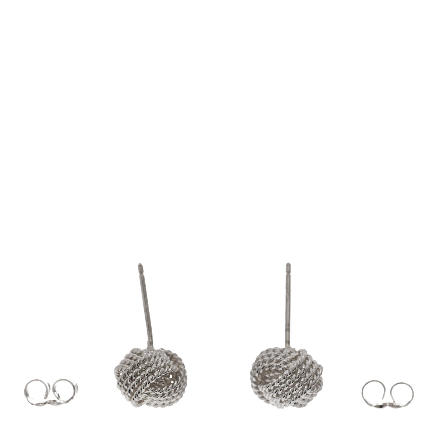 Tiffany Sterling Silver Twist Knot Earrings 3 of 4