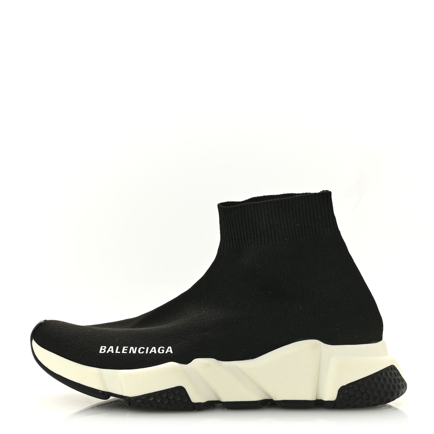 Neoprene Knit Womens Speed Sneakers 37 Black White