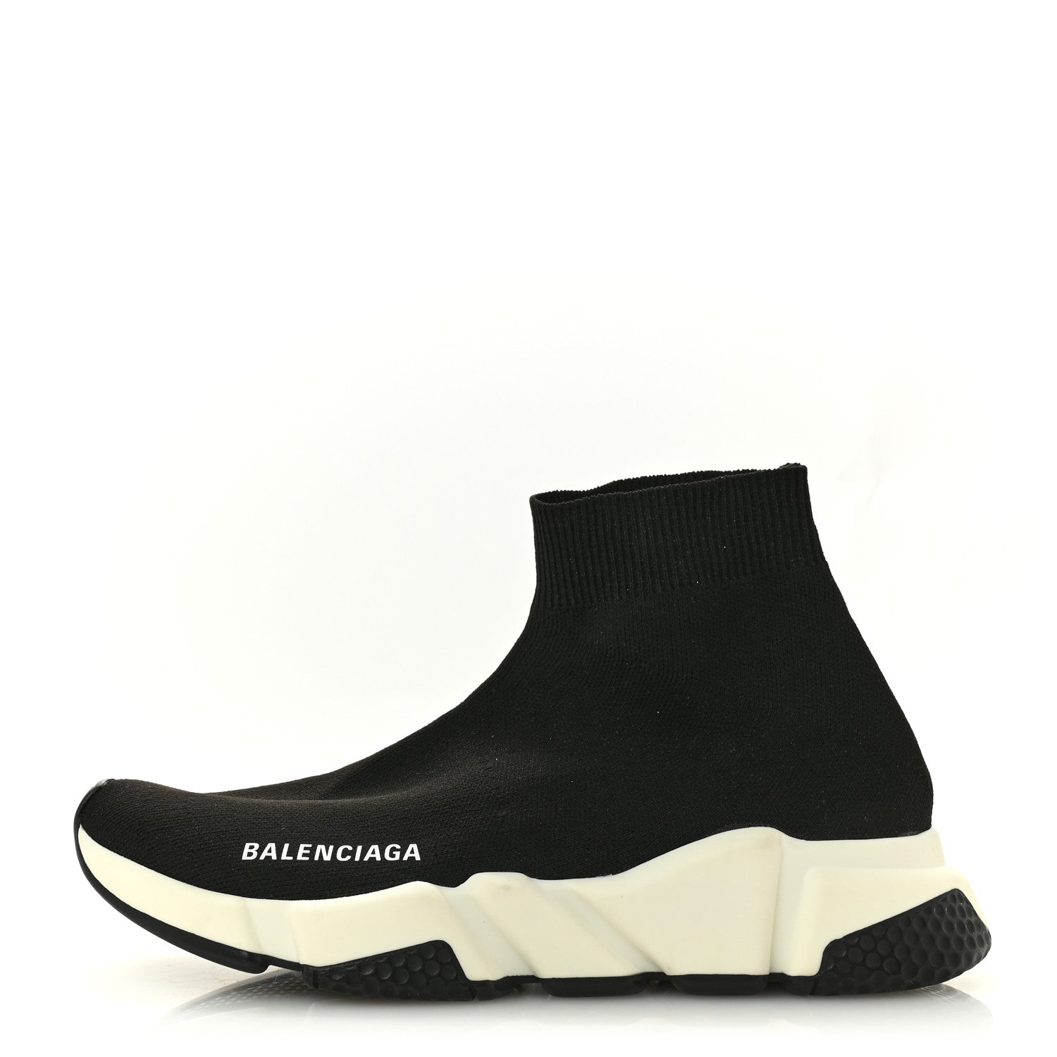 Balenciaga Neoprene Knit Womens Speed Sneakers 37 Black White 1 of 11
