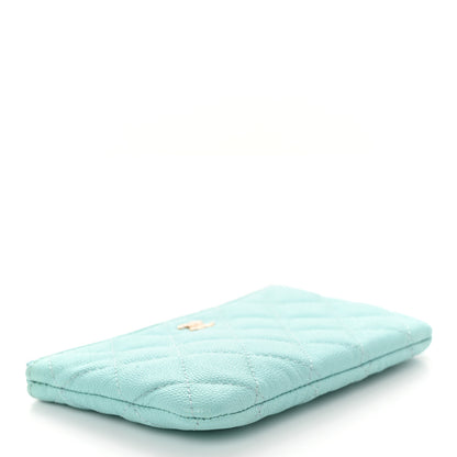 Chanel Caviar Quilted Small Cosmetic Case Light Blue 4 of 7