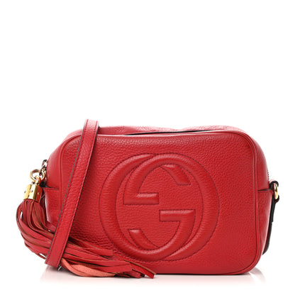 Gucci Pebbled Calfskin Small Soho Disco Bag Tabasco Red 1 of 17