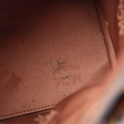 MCM Visetos Small Boston Bag Cognac 14 of 18