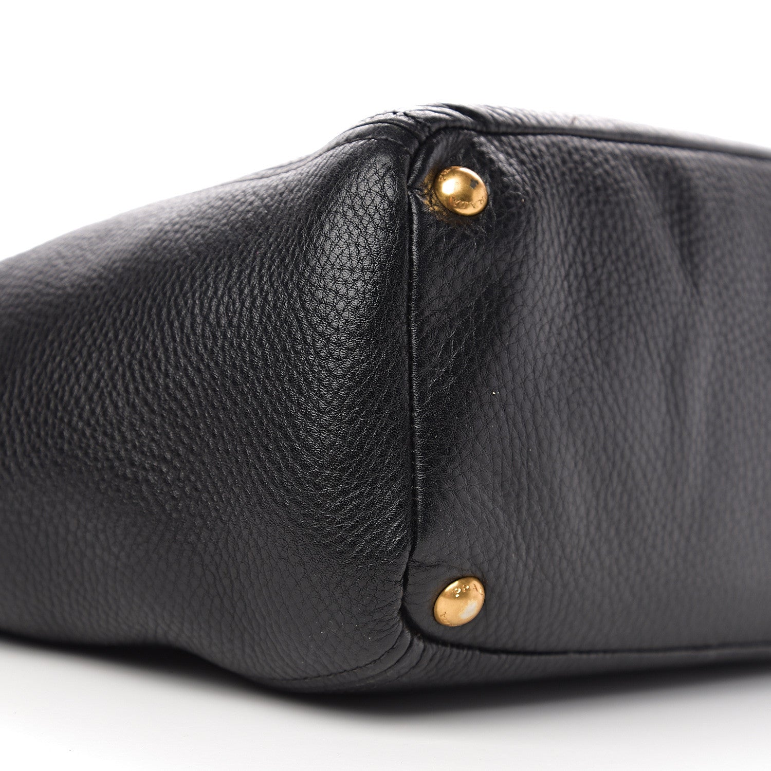 Prada Vitello Daino Side Pocket Tote Black 10 of 11