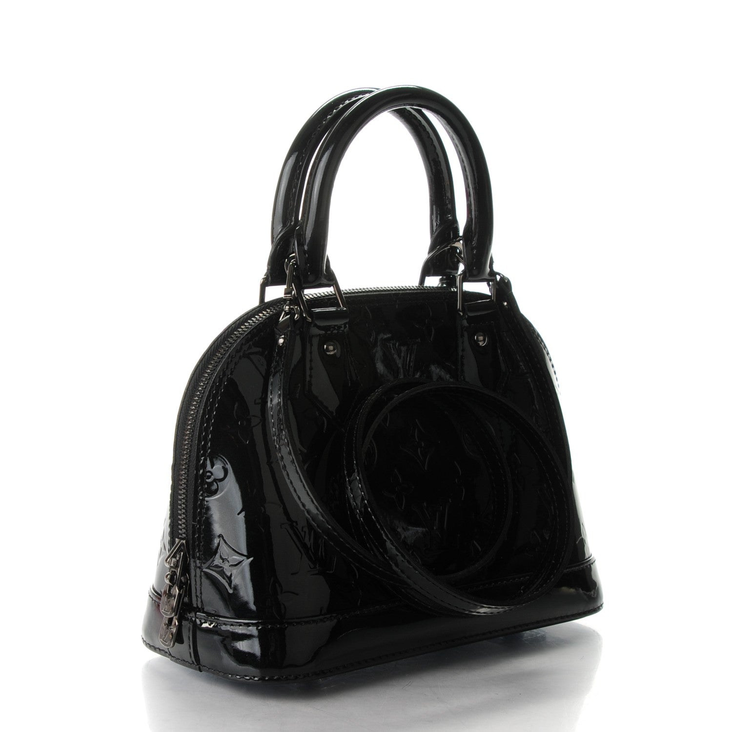 Louis Vuitton Vernis Alma BB Noir Magnetique 3 of 7