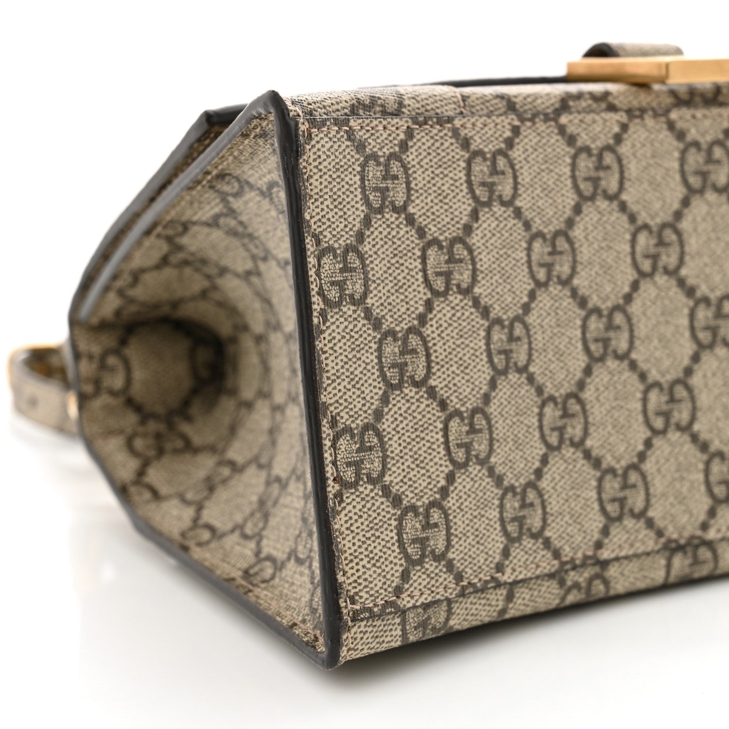 Balenciaga X GUCCI GG Supreme Monogram Small Hourglass Top Handle Bag Beige Ebony 9 of 10