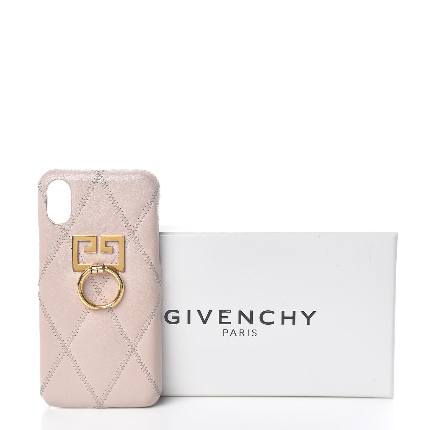 Goatskin Diamond Quilted GV3 iPhone X Case Pale Pink