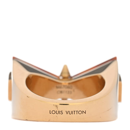 Louis Vuitton Resin Spiky Bow Ring L Tortoise 4 of 5