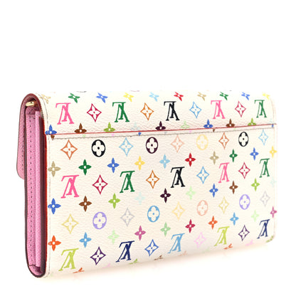 Louis Vuitton Monogram Multicolor Sarah Wallet NM White Litchi 3 of 6