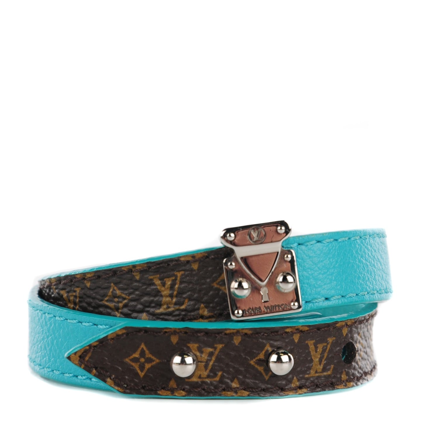 Monogram Lockit Bracelet 17 Turquoise