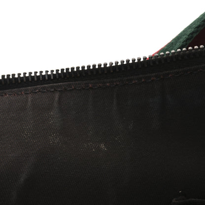 Gucci Monogram Web Medium Half Moon Hobo Dark Brown 12 of 15