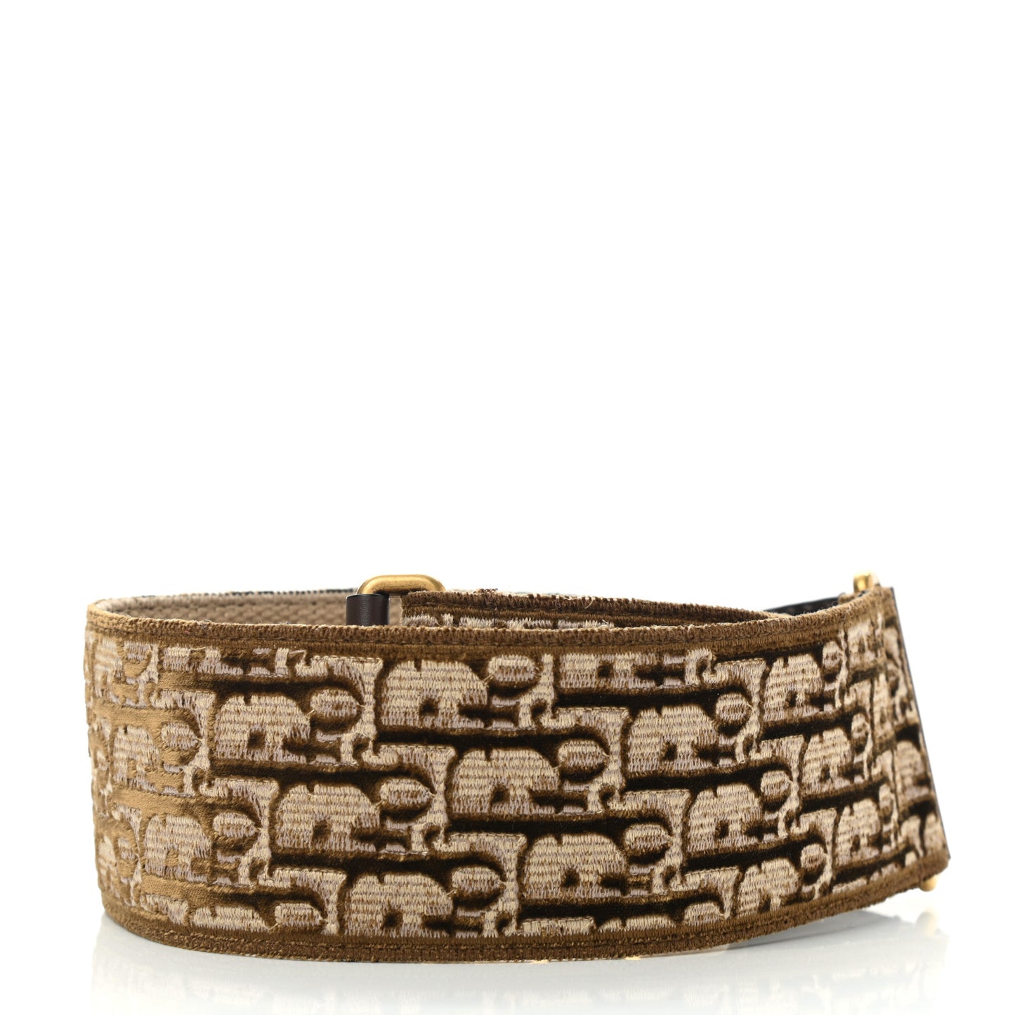 Velvet Oblique Shoulder Strap Brown