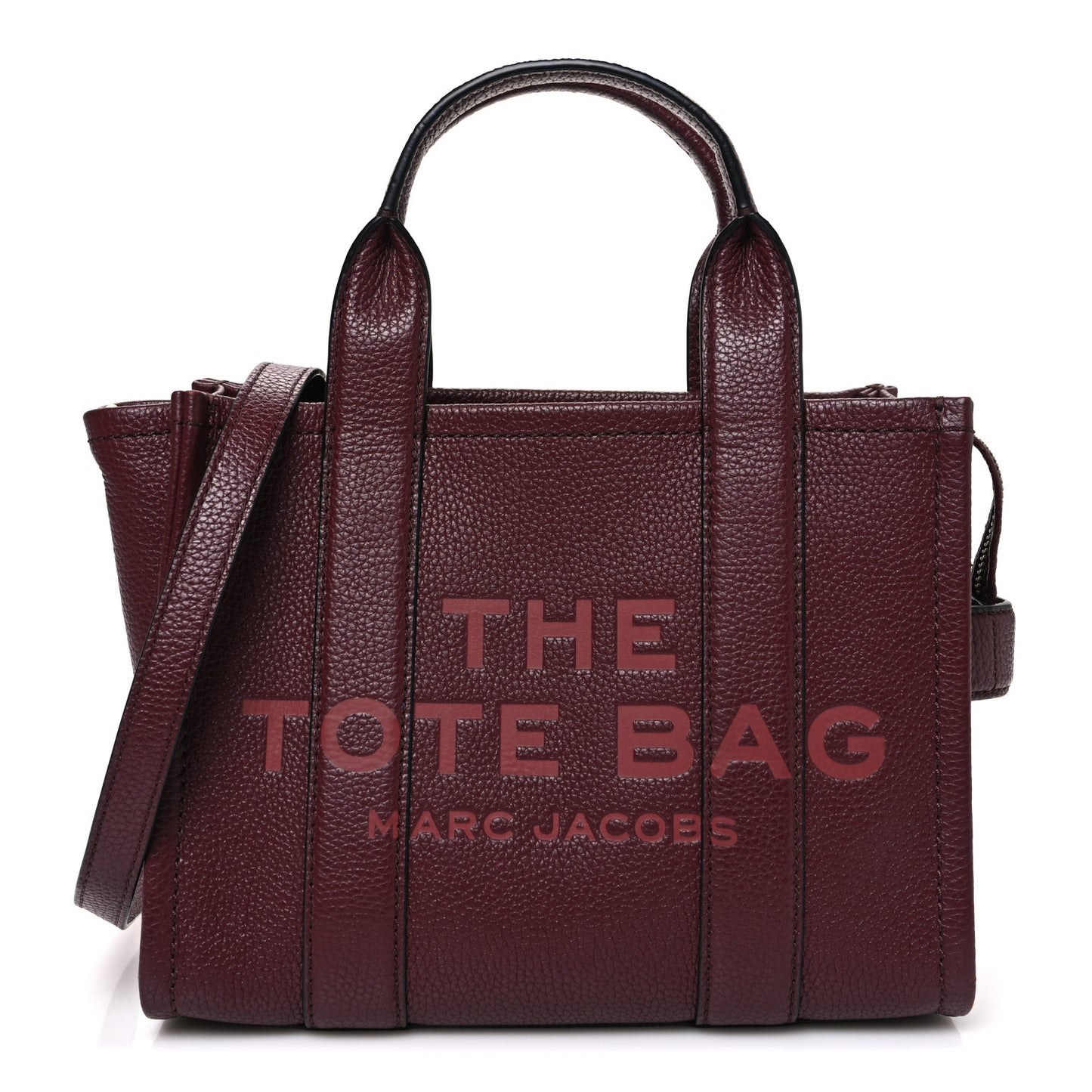 Grained Calfskin Small The Tote Bag Burgundy