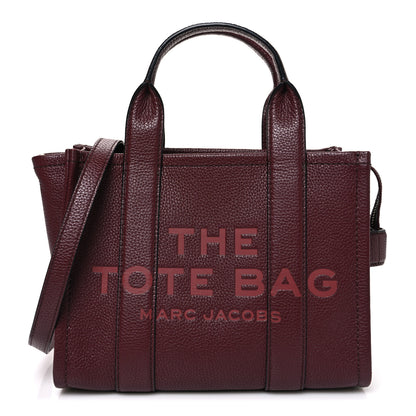Marc Jacobs Grained Calfskin Small The Tote Bag Burgundy 1 of 10
