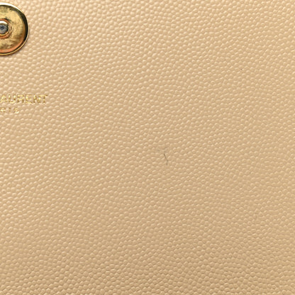 Saint Laurent Grain De Poudre Classic Monogram Cassandre Clutch Nude Powder 7 of 9