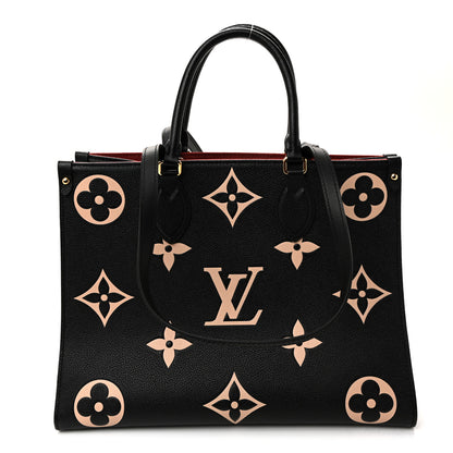 Louis Vuitton Empreinte Monogram Giant Onthego MM Black Beige 1 of 9