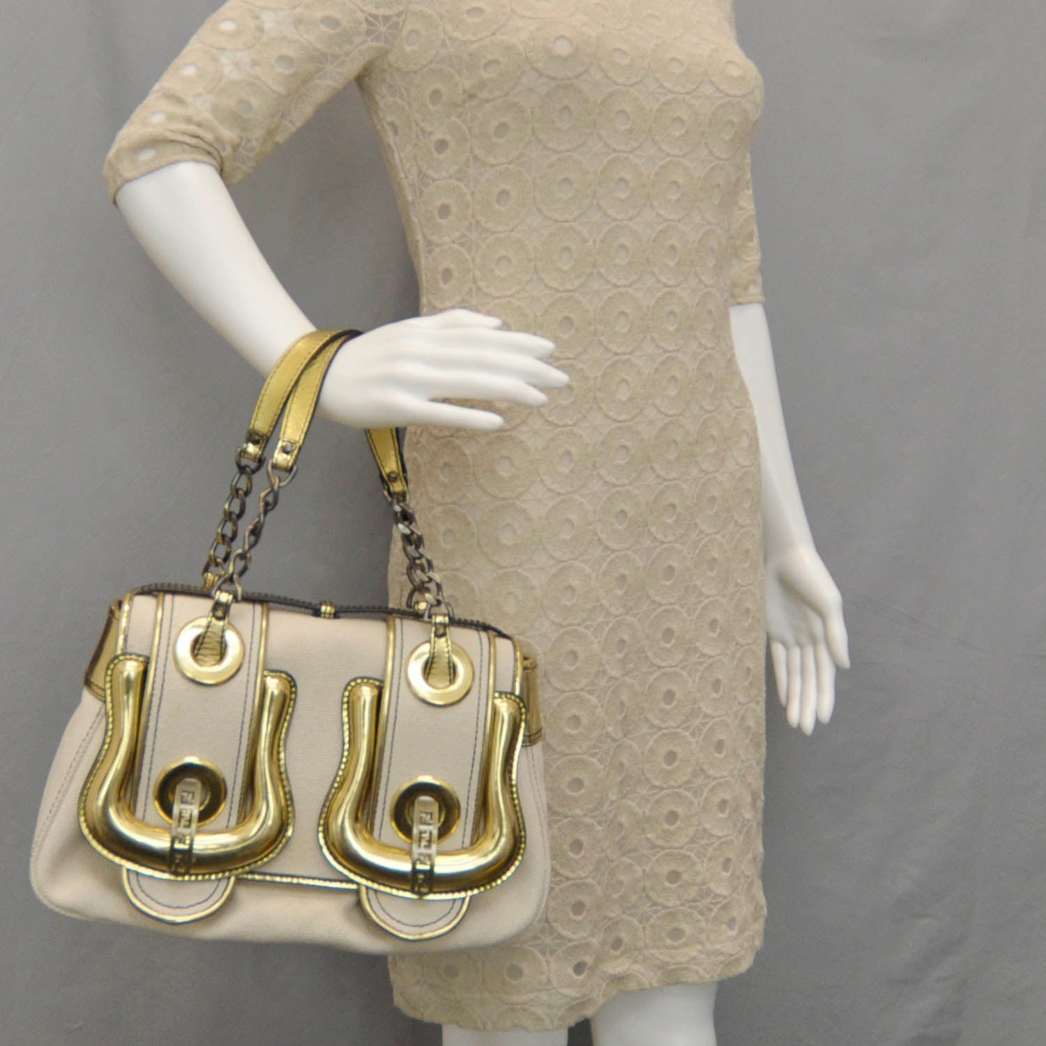 Fendi Canvas Mirror B Bag 2 of 8