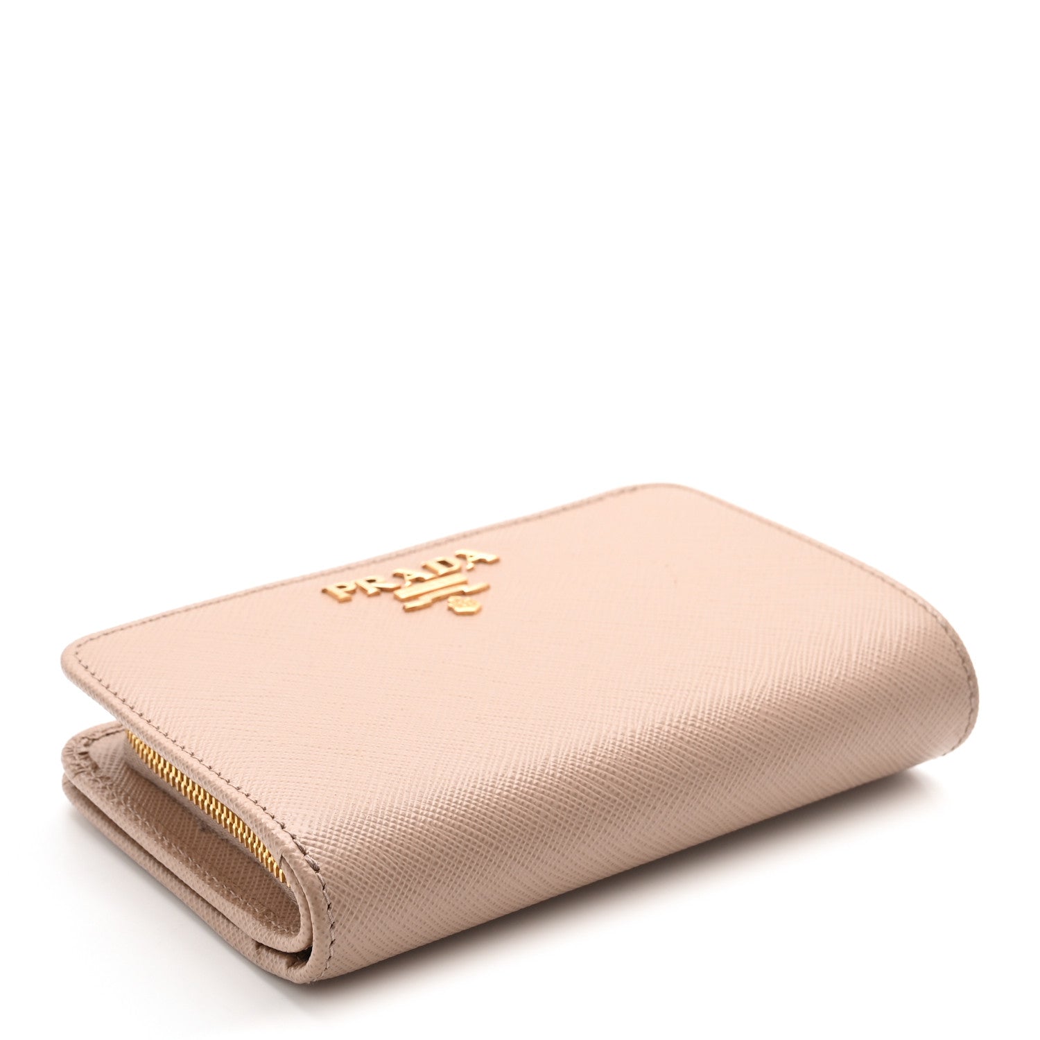 Prada Saffiano Metal Compact Zip Around Wallet Cammeo 4 of 6