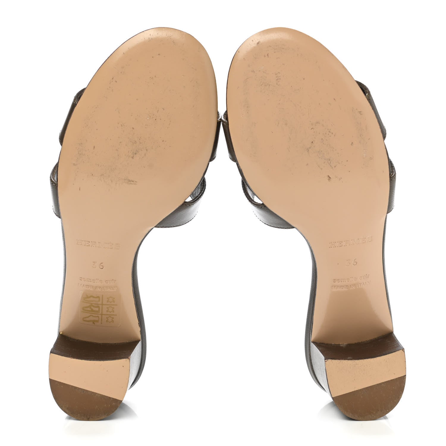 Hermes Calfskin Oasis Sandals 36 Tabac 5 of 10
