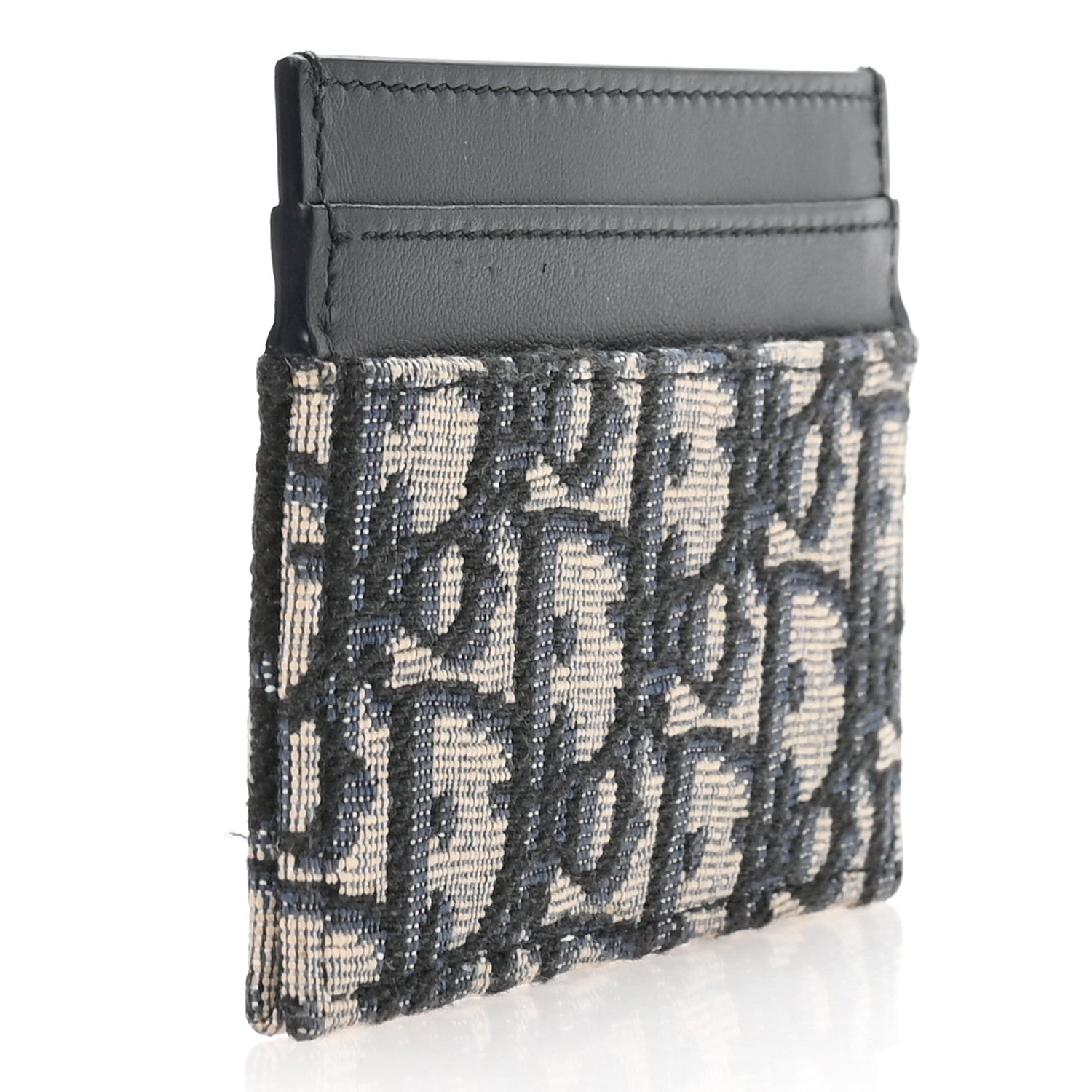 Christian Dior Oblique Calfskin 30 Montaigne Freesia Card Holder Blue 3 of 8