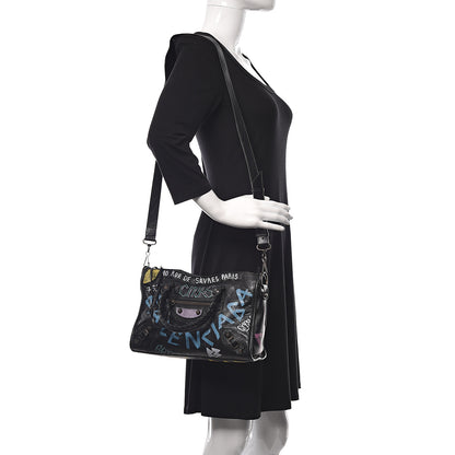 Balenciaga Agneau Graffiti All Over Classic Hardware S City Black Multicolor 2 of 10