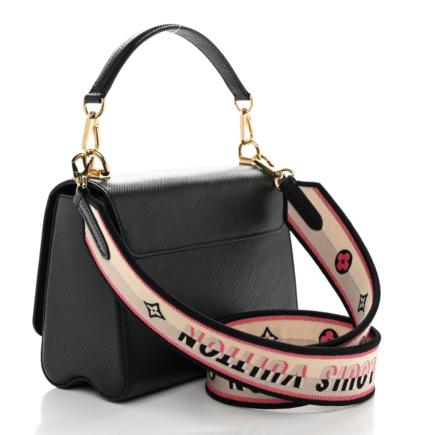 Louis Vuitton Epi Twist Top Handle Shoulder Bag MM Black 4 of 11