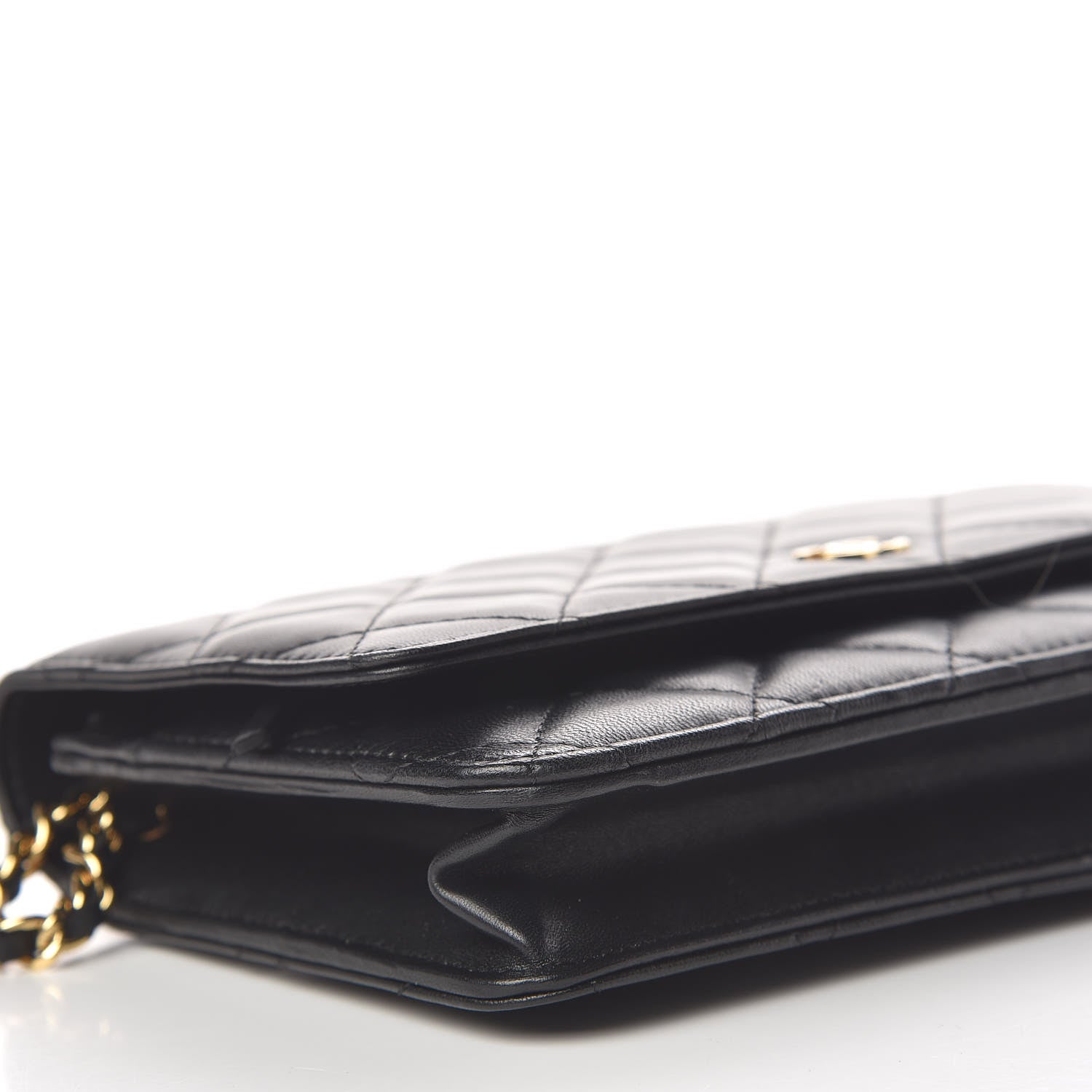 Chanel Lambskin Quilted Wallet On Chain WOC Black 9 of 12