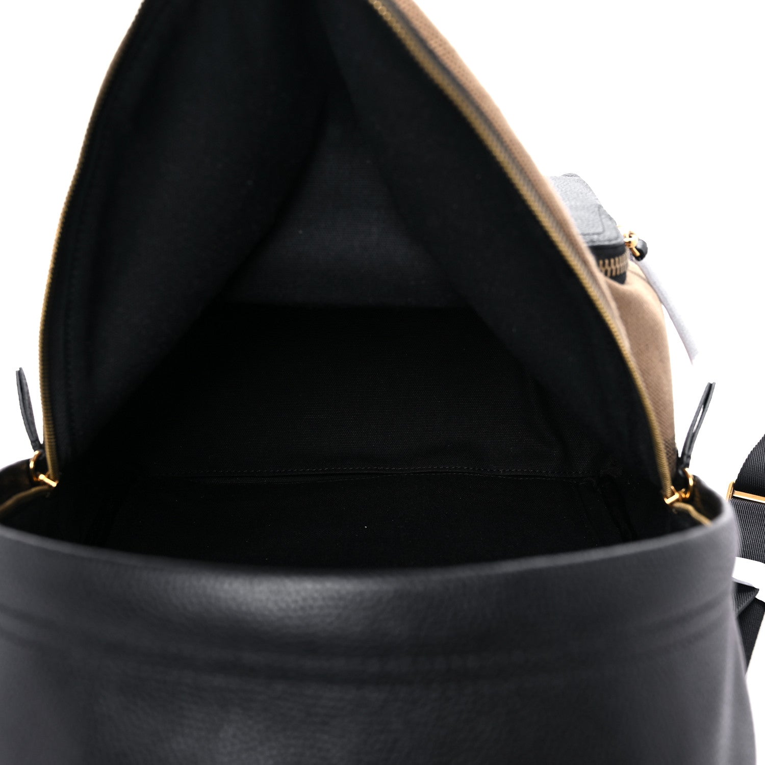 Burberry Mega Check Calfskin Abbeydale Simple Backpack Black Camel 5 of 10