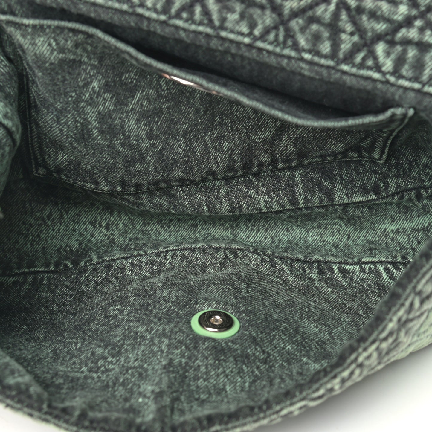 Denim Quilted Denimpression Flap Green Black