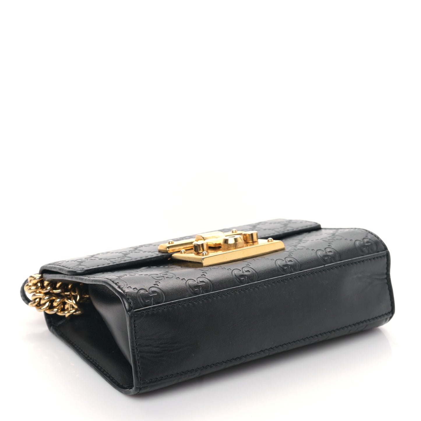 Guccissima Small Padlock Shoulder Bag Black
