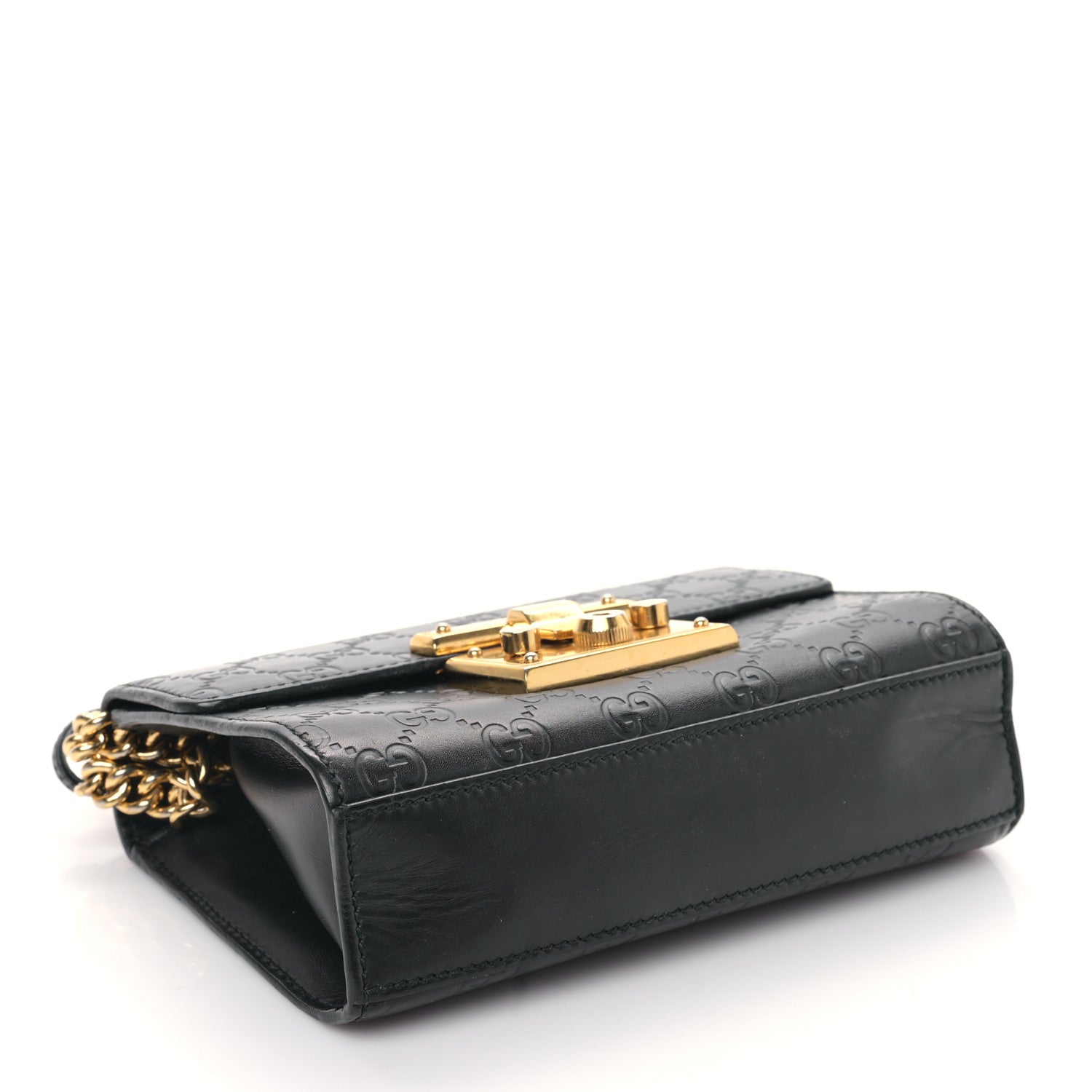 Gucci Guccissima Small Padlock Shoulder Bag Black 3 of 8