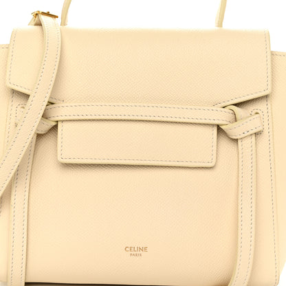 Celine Grained Calfskin Nano Belt Bag Chalk 8 of 10