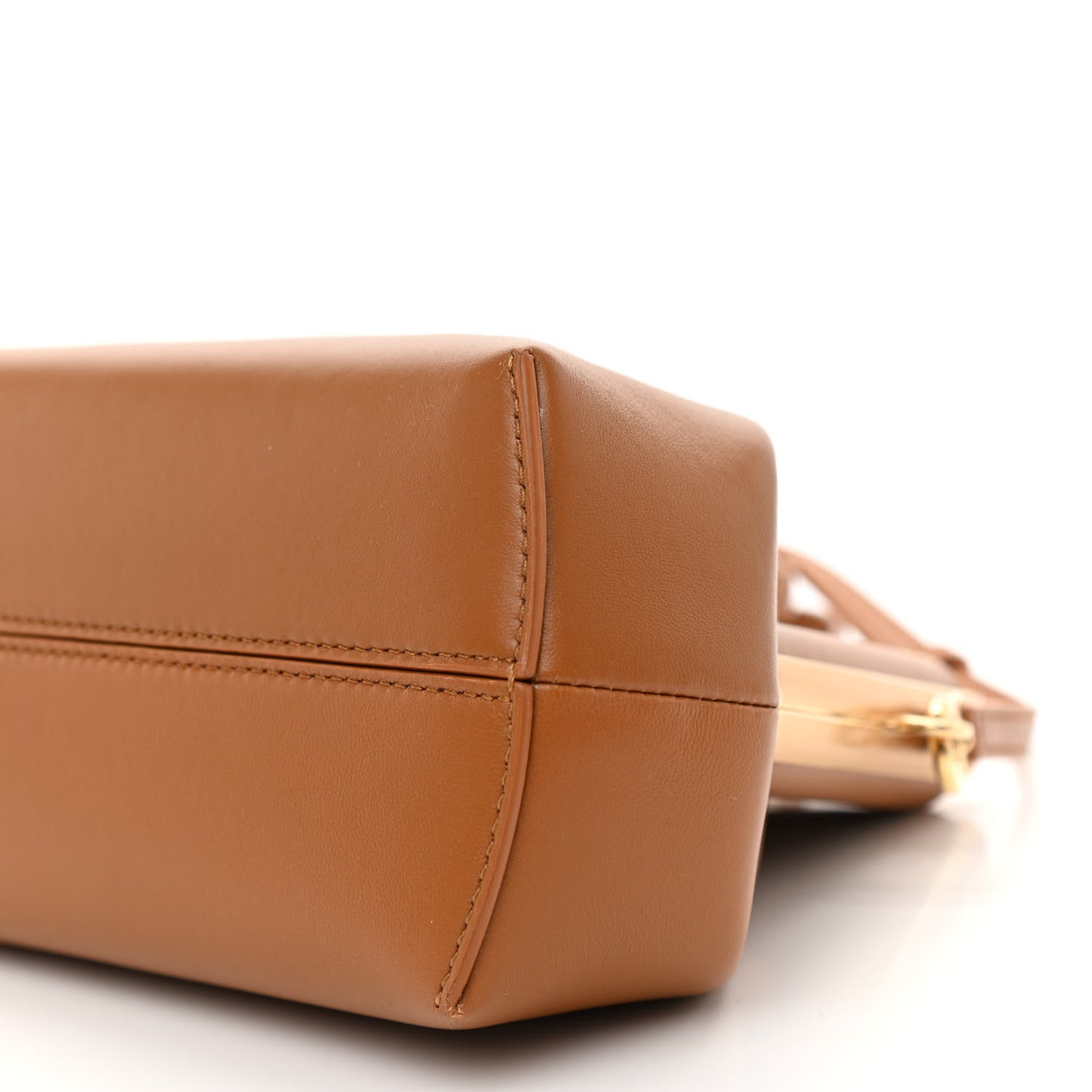 Shiny Nappa Small Fendi First Caramello