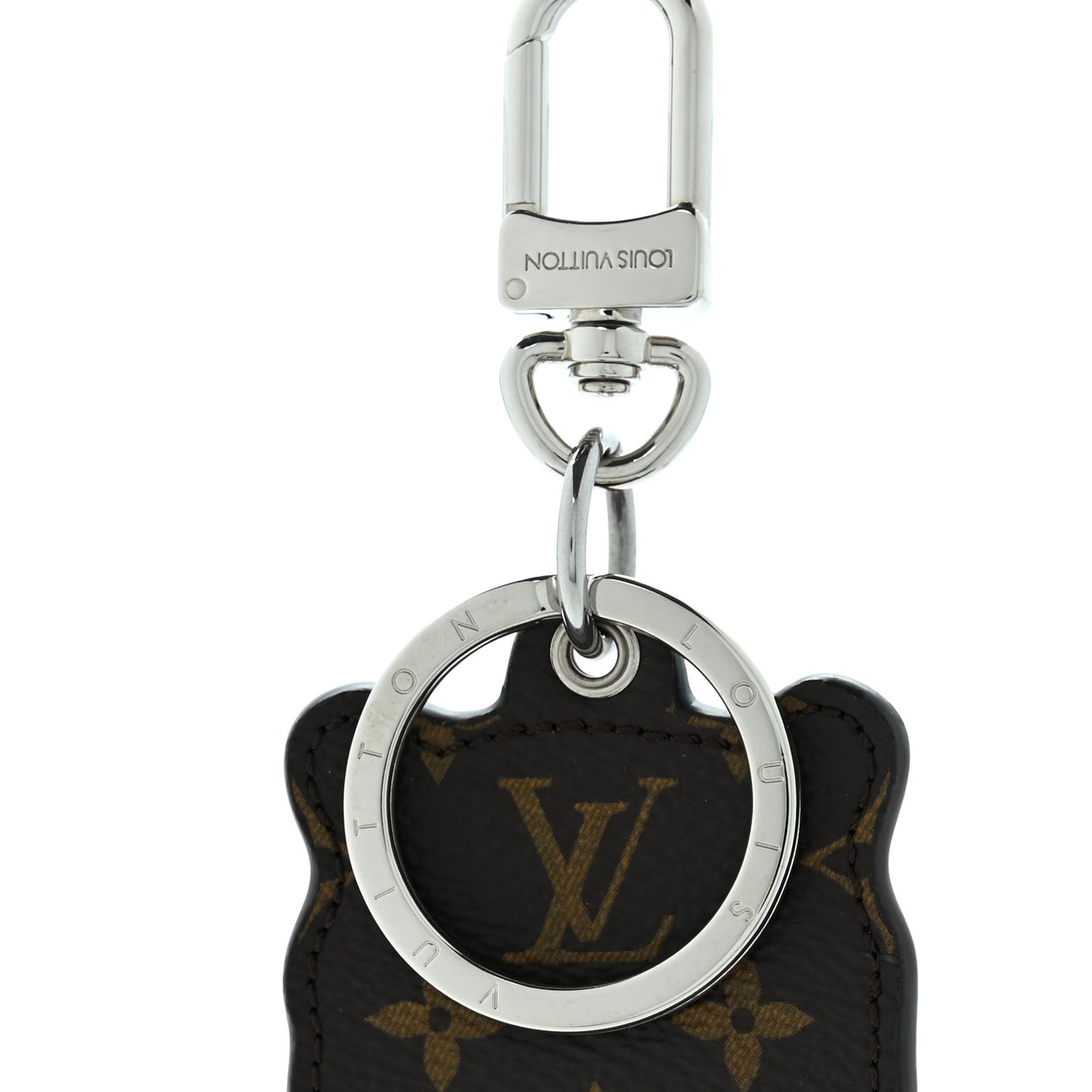 Calfskin Monogram Tiger Bag Charm Key Holder