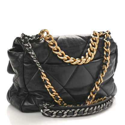 Chanel Lambskin Quilted Large Chanel 19 Flap Black 2 of 9