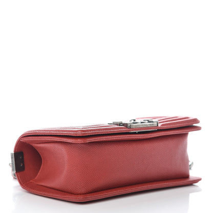 Chanel Caviar Quilted Small Boy Flap Dark Red 4 of 12