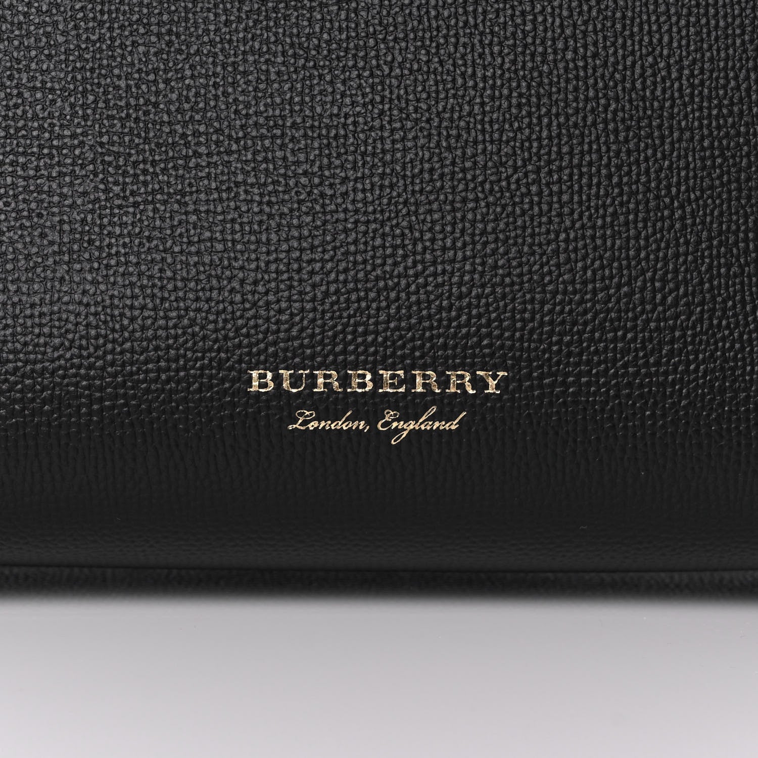 Burberry Grainy Calfskin House Check Small Banner Tote Black 11 of 11