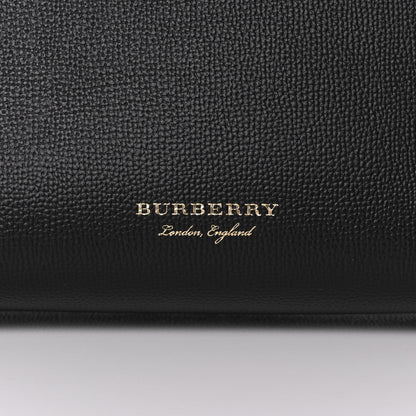Burberry Grainy Calfskin House Check Small Banner Tote Black 11 of 11
