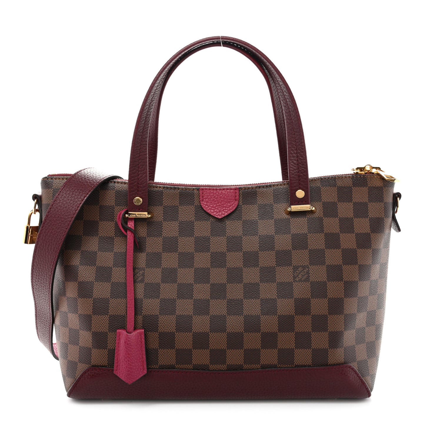 Damier Ebene Cuir Taurillon Hyde Park Fuchsia