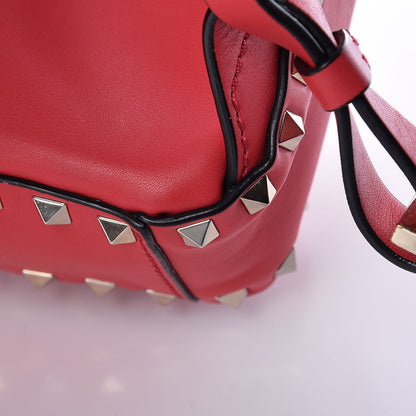 Valentino Garavani Calfskin Mini Rockstud Backpack Deep Fuxia 10 of 15